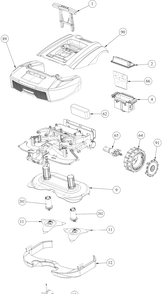 General Assembly Diagram and Parts List for XR34000 (22ASDDAE710)(2018) Cub Cadet Lawn Mower